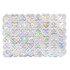 Rectangle Heart Shape Links DIY Food Grade Silicone Mold, Resin Casting Molds, for UV Resin, Epoxy Resin Craft Making, Rectangle, 62x90mm, Inner Diameter: 9x10mm