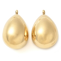 Teardrop 304 подвески из нержавеющей стали, ручная полировка, золотые, ионное покрытие (ip), слеза, 25x15.5x15.5 мм, отверстие : 1.8 мм