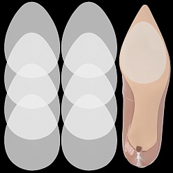 Белый 8шт. ремонт подошв обуви, замена силиконовой подошвы, самоклеящиеся противоскользящие накладки на подошву обуви, слеза, белые, 90x65x1 мм