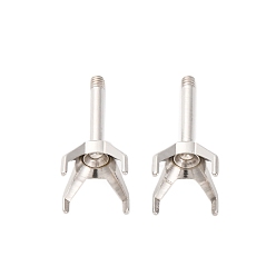 Нержавеющая Сталь Цвет 304 Выводы серьги из нержавеющей стали шпилька, цвет нержавеющей стали, лоток : 6 мм, 12x7 мм, штифты : 1x7 мм