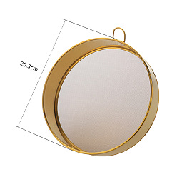 Золотой Полуавтоматические 304 просеиватели для выпечки из нержавеющей стали, сито для муки, для выпечки, золотые, 203x50 мм