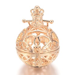 Light Gold Латунные подвески с ажурной резьбой, для ожерелья, полый круглый, без кадмия и без свинца, золотой свет, 34x27x3 мм, отверстия: 9x4 мм, внутренний: 19 мм