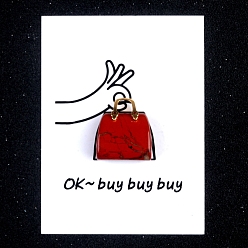 Красный Камень Украшение для сумочки из натуральной красной яшмы, с бумажными карточками и золотой сумкой, фигурка для украшения дома, энергетический камень рейки для исцеления, 28x25 мм