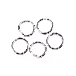 Stainless Steel Color 304 Stainless Steel Jump Rings, Open Jump Rings, Stainless Steel Color, 6x0.8mm, 20 Gauge, Inner Diameter: 4.4mm