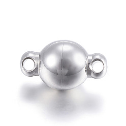 Нержавеющая Сталь Цвет Устойчивы к потускнению 304 магнитные застежки из нержавеющей стали с петлями, круглые, цвет нержавеющей стали, 10x6 мм, отверстие : 1 мм