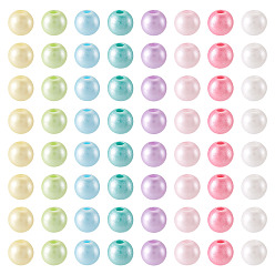 Mixed Color 600Pcs Opaque Acrylic Imitation Pearl Beads, Round, Mixed Color, 5.5mm, Hole: 1.8mm