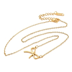 Золотой Вакуумное покрытие pvd 304 подвески из нержавеющей стали, бантом, золотые, 16.42 дюйм (41.7 см)