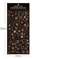 Звезда ПВХ клейкие водонепроницаемые наклейки, Украшение дневника для фотоальбома своими руками, звезда, 230x100 мм