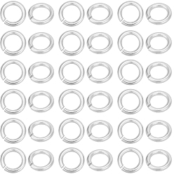 Серебро 50 шт. 925 открытые кольца из стерлингового серебра, пропил пилой закругленный, серебряные, 21 датчик, 4x0.7 мм, внутренний диаметр: 2 мм