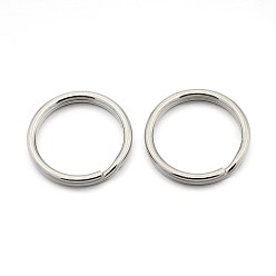 Stainless Steel Color Tarnish Resistant Original Color 304 Stainless Steel Split Key Ring Clasps for Keychain Making, Stainless Steel Color, 30x2.2mm