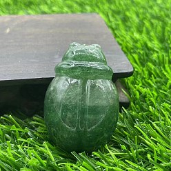 Клубничный Кварц Натуральный зеленый клубничный кварц, резные фигурки целебных божьих коровок, Украшения из камня с энергией Рейки, 50 мм