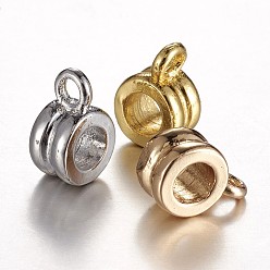 (52) Непрозрачная лаванда Поручни из латунной трубки, петля под залог, долговечный, колонка, без свинца и без кадмия, разноцветные, 9.5x6.5x4 мм, отверстие : 2 мм, внутренний диаметр: 3.5 мм