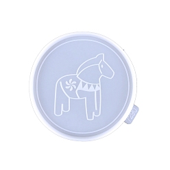 Лошадь Подставка для подставок своими руками, пищевая силиконовая форма, формы для литья смолы, для уф-смолы, изготовление изделий из эпоксидной смолы, белые, лошадь, 105x10 мм