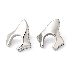Stainless Steel Color Non-Tarnish 304 Stainless Steel Arch Stud Earrings, Stainless Steel Color, 26x22.5mm