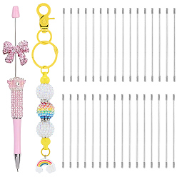 Платина 50шт. железные штифты, для ручки, которую можно украсить бусинами, платина, 73x2 мм