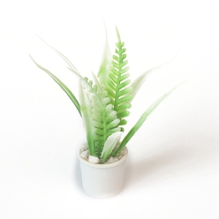 Зеленый лайм Пластиковые цветочные подпорки миниатюрные украшения, аксессуары для кукольного домика с микро-ландшафтом, притворяясь опорными украшениями, зеленый лайм, 45x65 мм