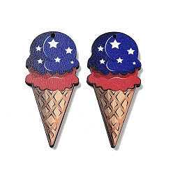 Ice Cream Большие кулоны из дерева, мороженое, 55x23.5x2.5 мм, отверстие : 1.6 мм