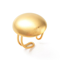 Oval 304 открытые манжеты из нержавеющей стали для женщин, реальный 18 k позолоченный, овальные, регулируемый, овальный : 23x18 mm