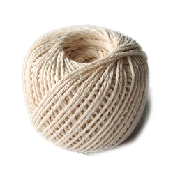 Bisque Two Tone Cotton String Threads, Macrame Cord, Decorative String Threads, for DIY Crafts, Gift Wrapping and Jewelry Making, Bisque, 2mm