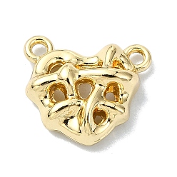 Golden Alloy Link Charms, Heart, Golden, 12x14x5mm, Hole: 1mm