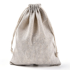 пшеница Drawstring мешки хлопка упаковка мешочки, подарочные пакеты саше, муслиновый пакетик многоразовый чайный пакетик, цвет пшеницы, 19.5x15 см