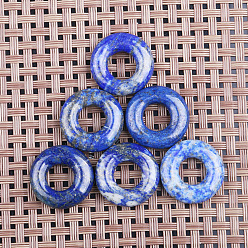Lapislazuli Natürliche Lapislazuli Anhänger, Donut Charms, 20 mm, Innendurchmesser: 8 mm