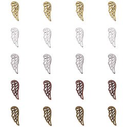 Mixed Color Tibetan Silver Pendants, Mixed Color, 24x9.5x1.5mm, hole: 1.5mm, 100pcs/box