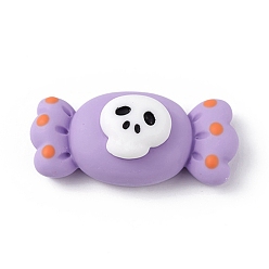 Candy Cane Кабошоны из непрозрачной смолы на тему Хэллоуина, для изготовления ювелирных изделий, конфета узор, 14x30x11.5 мм