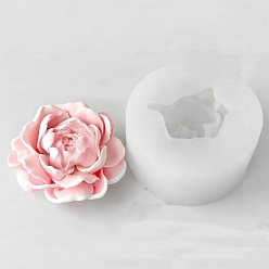 Белый Силиконовые формы для свечей, цветок, белые, 40x77x74 мм