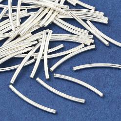 Серебро Трубка 925 серебро бусы, серебряные, 20x1.5 мм, отверстие : 1 мм