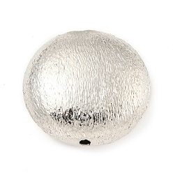 Platine Accumuler perles de laiton placage, sans cadmium et sans plomb, plat rond, platine, 20x9mm, Trou: 1.6mm
