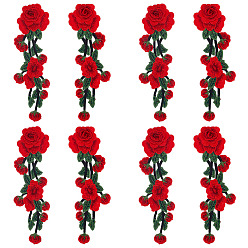 Цветок Утюг на ткани для вышивания полиэстера / пришивание заплат, аксессуары для костюма, аппликация, цветок, 300x82x3 мм