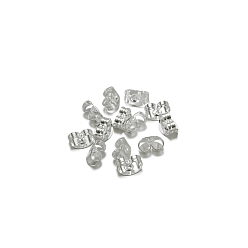 Stainless Steel Color Non-Tarnish Stainless Steel Ear Back, Friction Ear Nuts, Stainless Steel Color, 6x4.5mm