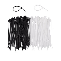 Mixed Color 100Pcs 2 Colors Nylon Cable Ties, Mixed Color, 100x2.5~4x1~3.5mm, 50pcs/color 