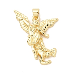 Настоящее золото 18K Подвески-угловые подвески из латуни, долговечный, стойки покрытие, без свинца и без кадмия, реальный 18 k позолоченный, 33x22x6 мм, отверстие : 4x3.5 мм