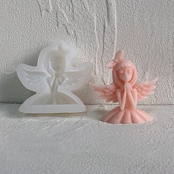 Angel & Fairy Силиконовые формы для портрета ангела и феи, свечи, бюста, для изготовления ароматических свечей для скульптуры половины тела, ангел и фея, 8.2x8.2x2.5 см