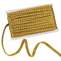 Светло-хаки 3-слойная полиэстеровая плетеная отделка, для одежды и штор аксессуары, светлый хаки, 3/8 дюйм (10 мм), около 19.69 ярдов (18 м) / карту