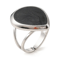 Нержавеющая Сталь Цвет 304 эмалированные открытые манжеты из нержавеющей стали для женщин, слеза, цвет нержавеющей стали, размер США 6 (16.5 мм)