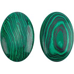 Black Natural Quartz Cabochons, Oval, Black, 36~39x29.5~32x18~20.5mm