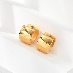 Золотой 304 серьги-кольца из нержавеющей стали с эффектом полировки, ионное покрытие (ip), золотые, 13.5x9 мм