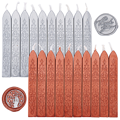 Mixed Color Sealing Wax Sticks, with Wicks, for Wax Seal Stamp, Mixed Color, 91x12x11.8mm, 20pcs/set