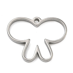 Нержавеющая Сталь Цвет Бабочка 304 эмалированные оправы из нержавеющей стали, подвески с открытой рамкой, для diy уф смолы, эпоксидная смола, Прессованные цветочные украшения, цвет нержавеющей стали, 21.5x28.5x3 мм, отверстие : 2.1 мм