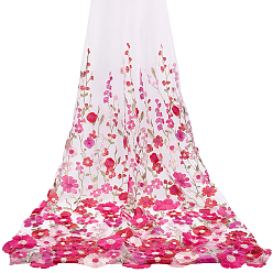 Красный Отделка края с помощью сетки из полиэстеровой шелковой ткани, для платья своими руками, костюм, скатерть, ремесла занавес, домашний винтажный декор, цветочным узором, красные, 1620x2 мм