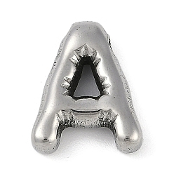 Letter A Антикоррозийные 304 подвески из нержавеющей стали, буква a, 18x14.5x5 мм, отверстие : 2.5 мм