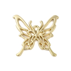 Золотой Подвески из сплава покрытия, без кадмия и без свинца, бабочка, золотые, 23.5x25x2 мм, отверстие : 1.6 мм
