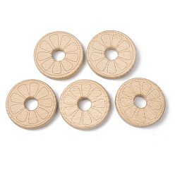 Цвет Древесины Соединительные кольца из натурального бука, деревянные кольца макраме, цветок, деревесиные, 59x10 мм