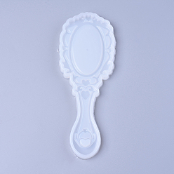 Белый Силиконовые формы, формы для литья смолы, для уф-смолы, изготовление ювелирных изделий из эпоксидной смолы, зеркало, белые, 170x62x6 мм