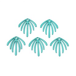 Темный Голубой Акриловые подвески краскораспылительные, без кадмия и без свинца, фанатские прелести, темные голубые, 22x20x1.5 мм, отверстие : 1.8 мм