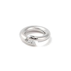 Платина Латунные стопорные соединительные кольца, открытый круг, платина, 8x1.5 мм, внутренний диаметр: 5 мм