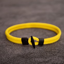 Золотистый Браслеты из нейлонового шнура для мужчин и женщин, с пластиковыми застежками, золотые, 2-3/8 дюйм (6 см)